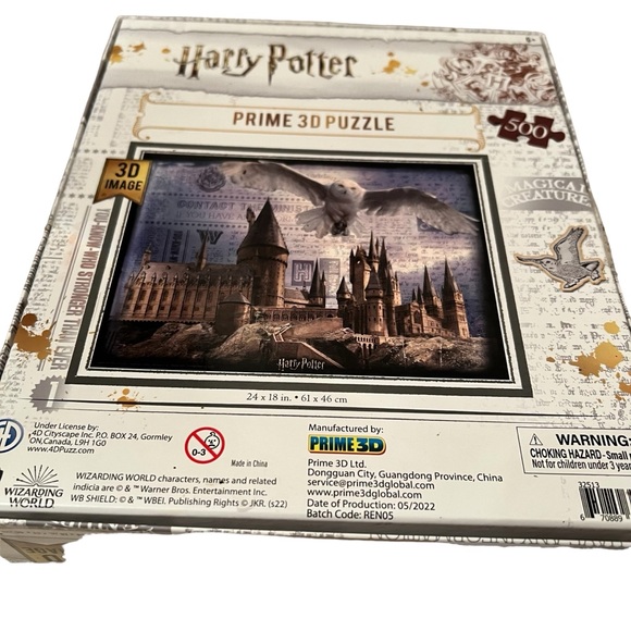Harry Potter Hogwarts Hedwig Owl Prime 3D Image Puzzle 500 Pieces - Picture 3 of 4
